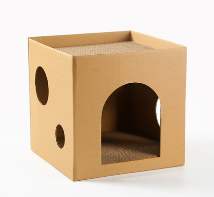 Wooden Cat House Rabbit Hideout With Hammock Stackable Cat Beds