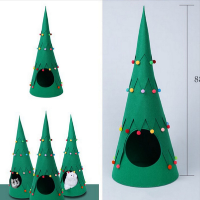 Cat Christmas Bed Comfortable Kitten Bed Christmas Tree