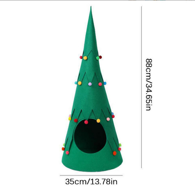 Cat Christmas Bed Comfortable Kitten Bed Christmas Tree