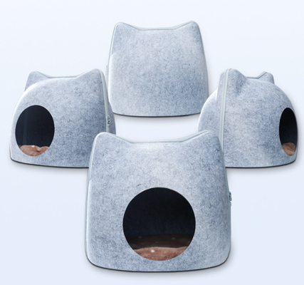 Natural Wool Cat Cave Bed Eco-Friendly 40 Cm Cat Cave For Cats & Kittens