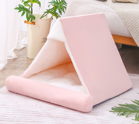 Washable Cushion Cat Tube Bed With Central Mat