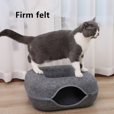 Felt Cat Nest Square Tunnel Cat Nest Cat Pet Toy Furniture Cat Bed Warmers Outdoor Cat Cage Cabin