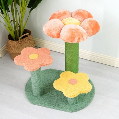 Cat Climbing Frame Large Frame Cat Post With Bed Tree Integrated Cat Scratch Column Cat Scratch Board Flower Cat Toy