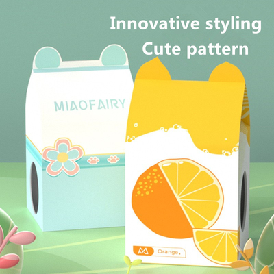 Fruit Milk Box Cat Nest Orange Soda Milk Carton Cat Bed Corrugated Closed Cat Nest Pet Products Cat Toys