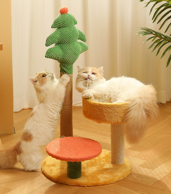 Cat Bed Christmas Tree With Hammock And Hang Ball For Cats And Kittens