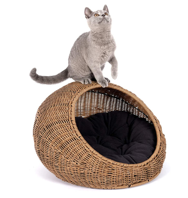 Washable Hanging Cat Bed Wicker For Medium Indoor Cats