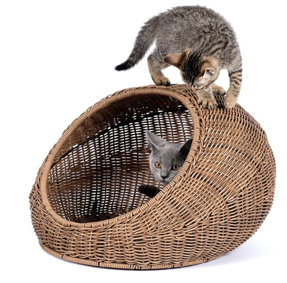 Washable Hanging Cat Bed Wicker For Medium Indoor Cats