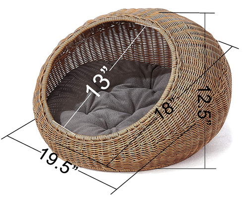 Washable Hanging Cat Bed Wicker For Medium Indoor Cats