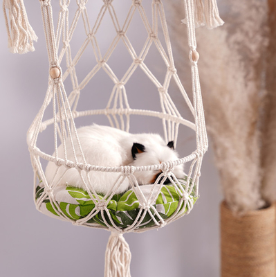 Cat Swing Bed Cat Cage Cotton Rope Wicker Hanging Cat Bed
