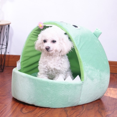 Amazon New Dog House Crocodile Winter Warm Small Dog Teddy Croc Cat Bed Dog House Pet Supplies Cat House