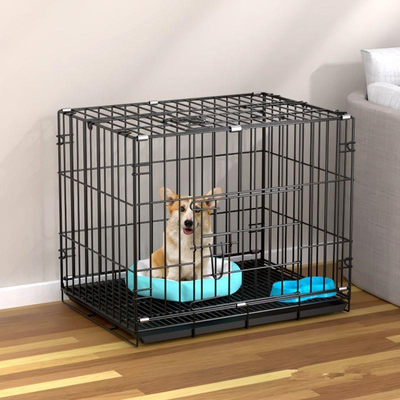 Pet Dog Cage Small Medium-Sized Dog Crate In Bedroom Foldable Portable Indoor Household With Toilet Teddy Dog Cage Bold