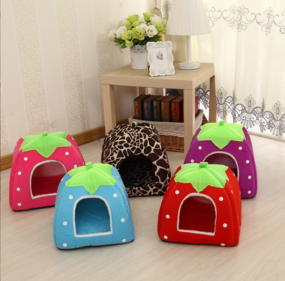 Hot Style  Cute Pet Strawberry Cat Bed Warm Dog