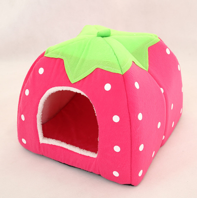Hot Style  Cute Pet Strawberry Cat Bed Warm Dog