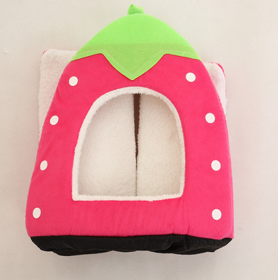 Hot Style  Cute Pet Strawberry Cat Bed Warm Dog