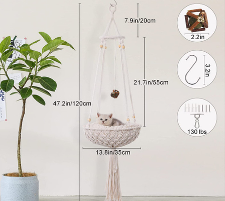 Cat Hammock Macrame Cat Basket Bed For Cats