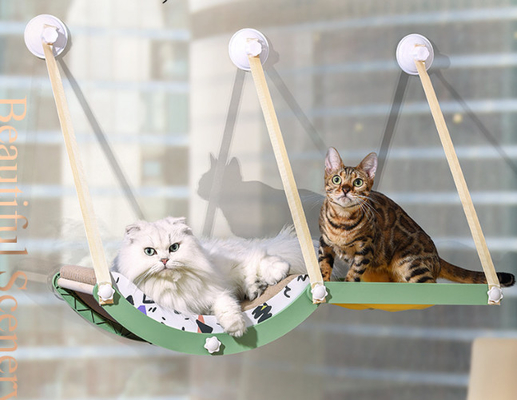 Solid Wood Boom Window Ledge Cat Bed With Two Modes