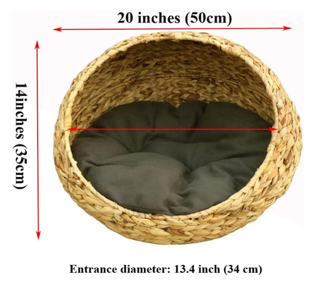 Cat Hanging Basket Bed Wicker Natural Seagrass Handwoven
