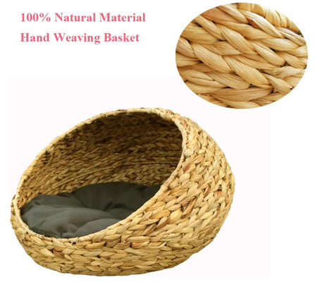 Cat Hanging Basket Bed Wicker Natural Seagrass Handwoven
