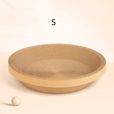 Round Cat Scratch Board Bed Toy No Chip Tease Cat Scratch Basin Crawl Nest