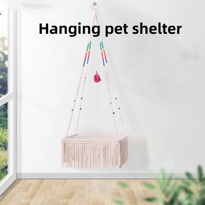 Tapestry Lace Cat Bed Cotton Rope Swing Chair Bohemian Cat Hammock