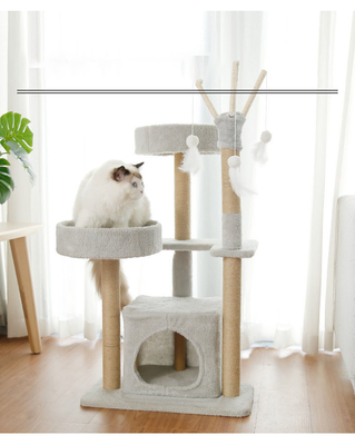 Scratch Resistant Modern Cat Tower Cat Climbing Frame Soft And Comfortable