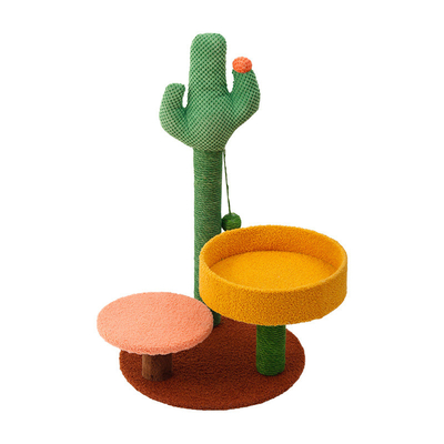 Flannel Sisal Indoor / Garden Cat Climbing Frame  Flower Cat Tree Cactus
