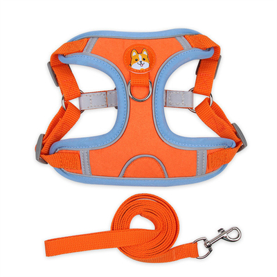 Suede Material Reflective Strips Pet Harness Vest For Dogs And Cats