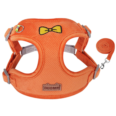 Reflective Pet Corduroy Harness Vest With Safety Buckle For Small Dogs