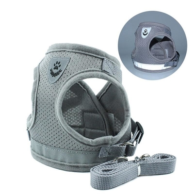 Polyester Mesh Breathable Pet Harness Vest Tensile Force Is Divided Evenly