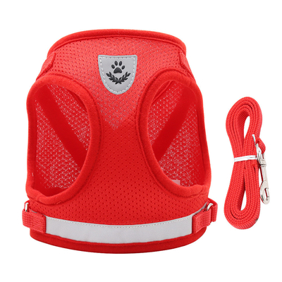 Polyester Mesh Breathable Pet Harness Vest Tensile Force Is Divided Evenly