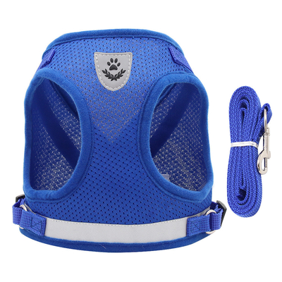 Polyester Mesh Breathable Pet Harness Vest Tensile Force Is Divided Evenly