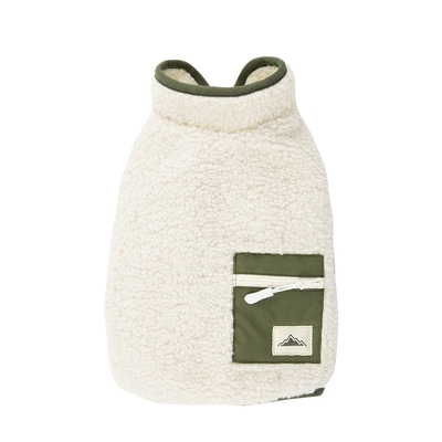 Polar Fleece Pet Casual Vest With Back Pocket Winter Wearing Clothes