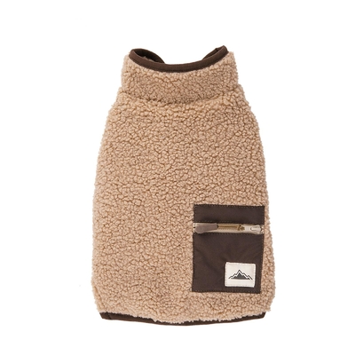 Polar Fleece Pet Casual Vest With Back Pocket Winter Wearing Clothes