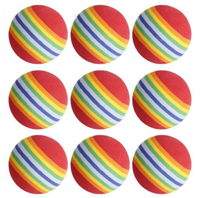 Interactive Elastic Material Rainbow Ball Pets Toy Silently Teasing Cats