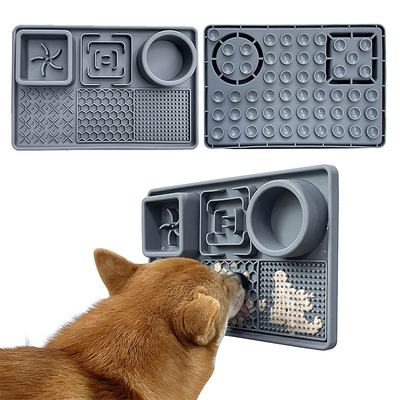 Dog Licking Mat Slow Food Bowl Food Grade Silicone With Suction Cup Pet Bowl