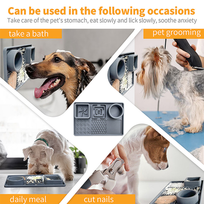 Dog Licking Mat Slow Food Bowl Food Grade Silicone With Suction Cup Pet Bowl