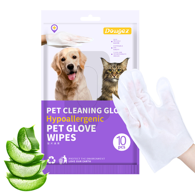 Aloe Vera Extract Pet Disposable Gloves Wet Wipes General Disinfection and Deodorization