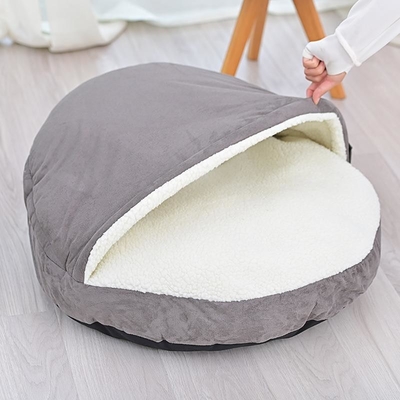 Winter Warm Enclosed Large Dog Bed Mat  Removable And Washable Cat Sleeping Nest