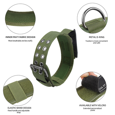 Pet Adjustable Tactical Dog Collar Reflective Thickened Nylon Collar