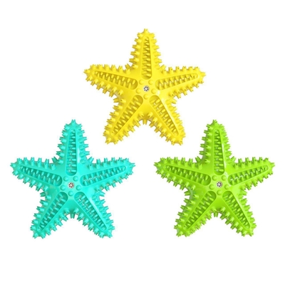 Pet Starfish Squeaky Toy Teeth Cleaning Bite Resistant Dog Toy