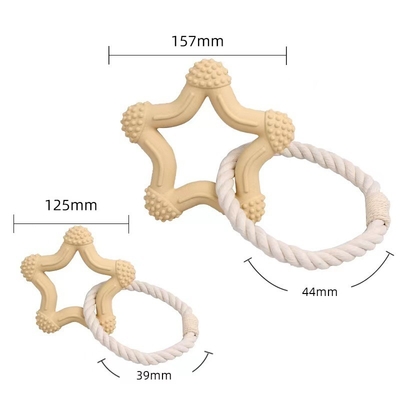 Pet Puzzle  Toy Factory Pentacle Cotton Rope Interactive Chew Molar Teeth Cleaning Rubber Toys
