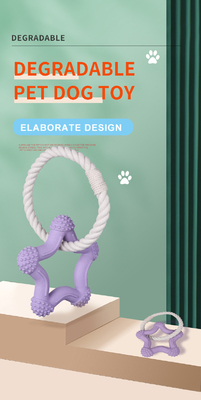 Pet Puzzle  Toy Factory Pentacle Cotton Rope Interactive Chew Molar Teeth Cleaning Rubber Toys