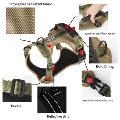 Adjustable  Dog Leash Walking Dog Pet Vest Chest Strap Reflective Dog Harness And Leash Set
