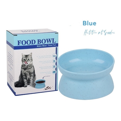 Elevated Raised  Cat Bowl Double Bowl Neck Guard Drinking Water Feeding Plastic Dog Bowl