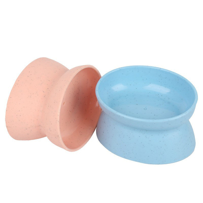 Elevated Raised  Cat Bowl Double Bowl Neck Guard Drinking Water Feeding Plastic Dog Bowl