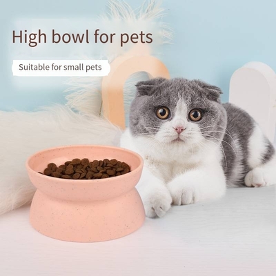 Elevated Raised  Cat Bowl Double Bowl Neck Guard Drinking Water Feeding Plastic Dog Bowl