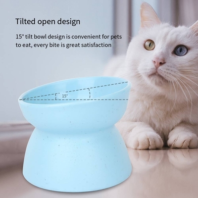 Elevated Raised  Cat Bowl Double Bowl Neck Guard Drinking Water Feeding Plastic Dog Bowl