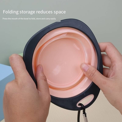 Pet Collapsible Portable Adjustable Silicone Dog Bowl Slow Eating