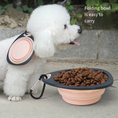 Pet Collapsible Portable Adjustable Silicone Dog Bowl Slow Eating