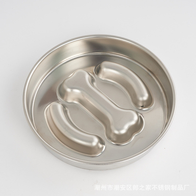 Stainless Steel Pet Bowl Anti-Upset Non-Slip Anti-Choking Slow Food Bowl